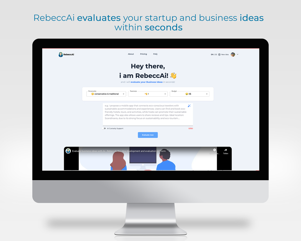 Mídia 2 de Rebecai - Avaliação e melhoria de Ideas de Business de IA