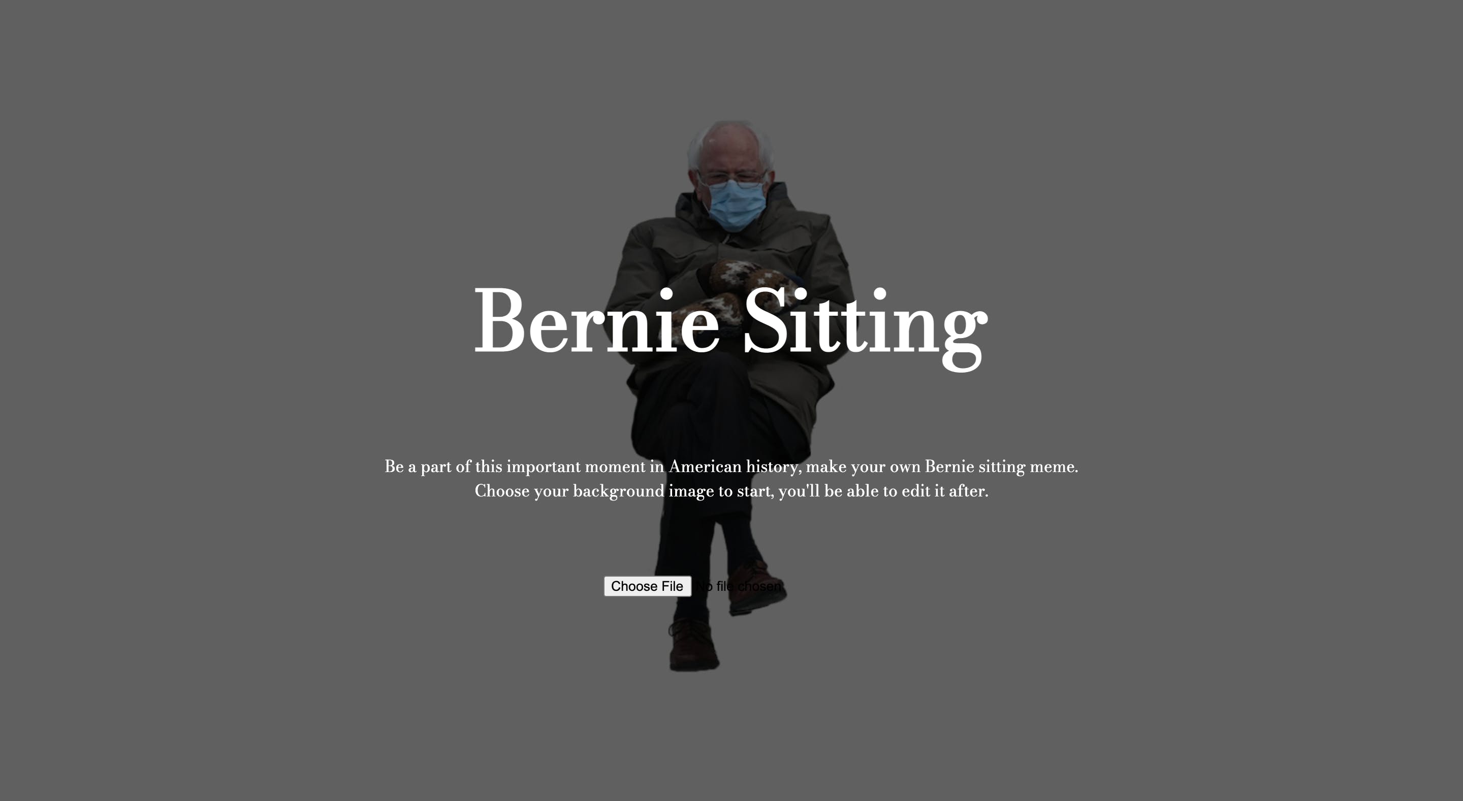 Bernie Sitting media 1