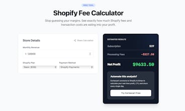 Shopify Fee Calculator by Cortexcart gallery image