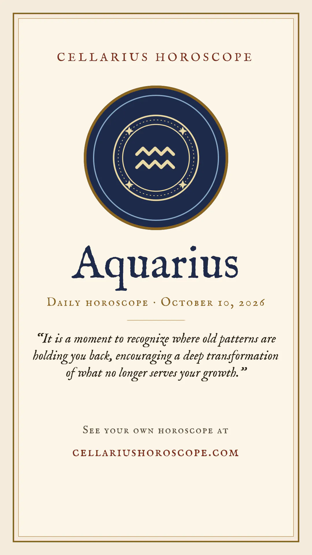 Cellarius Horoscope gallery image