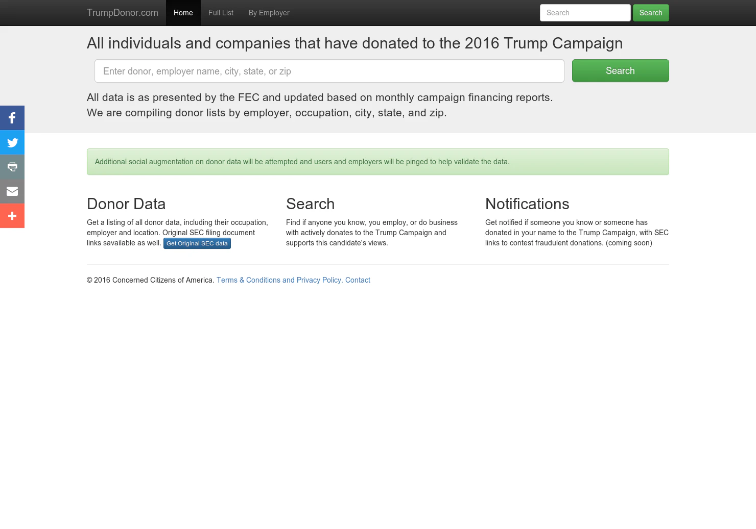 Trump Donor Registry