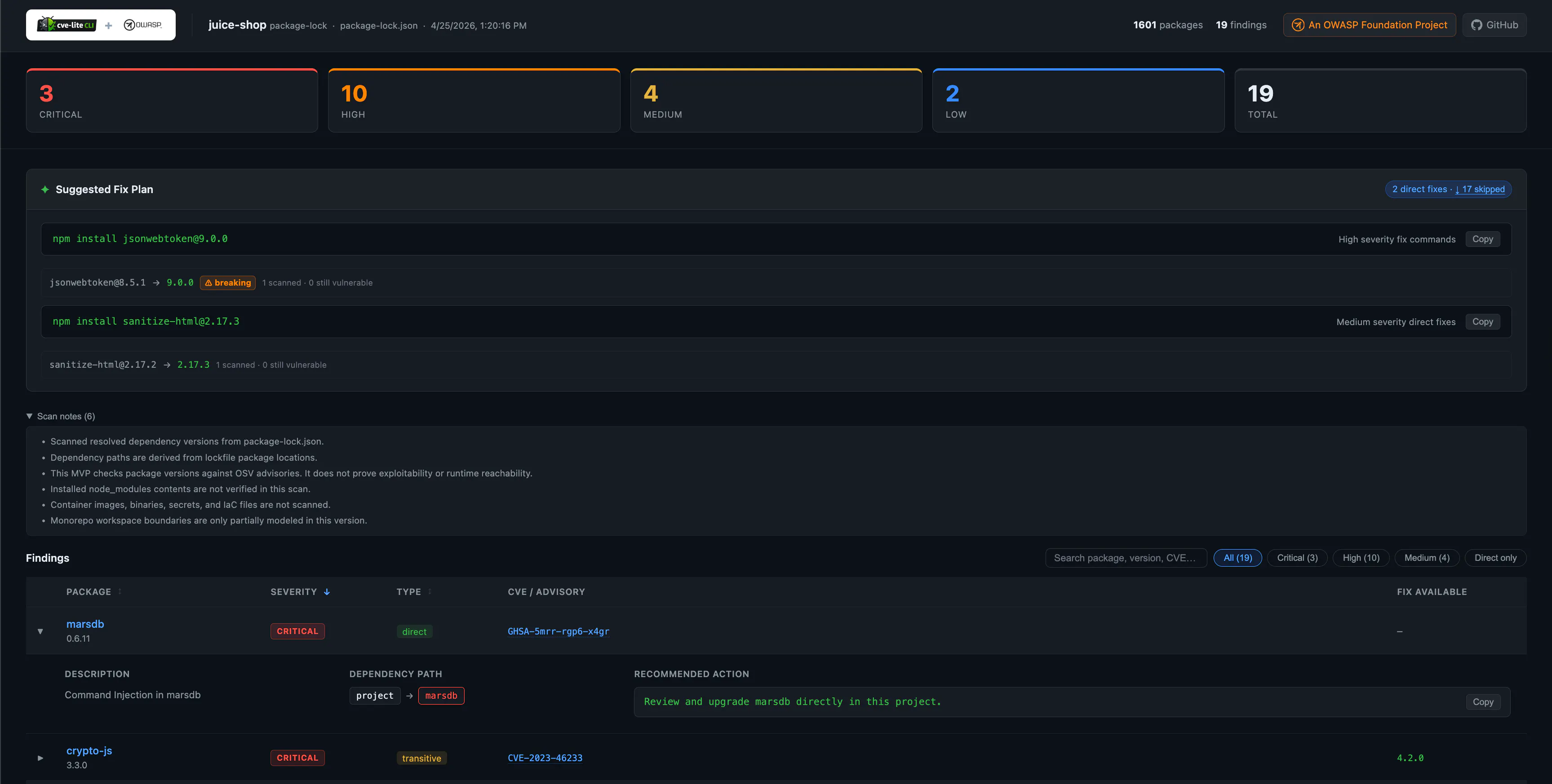 CVE Lite CLI gallery image