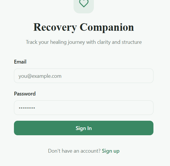 Recovery Companion - Product Hunt launch logo and brand identity