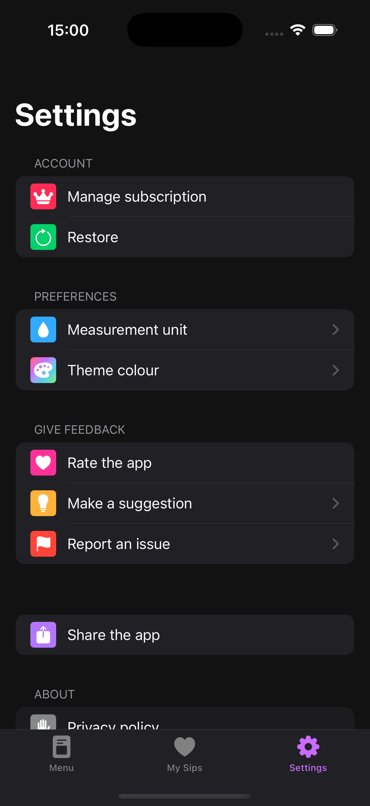 Sorseggi - Cocktail Crafting iOS Companion media 6