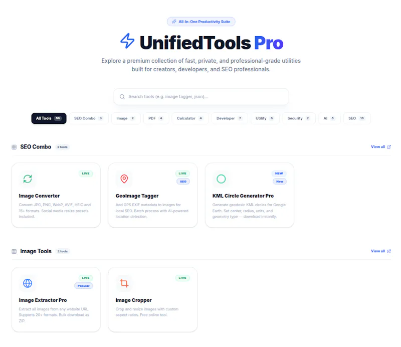 UnifiedTools Pro screenshot 1