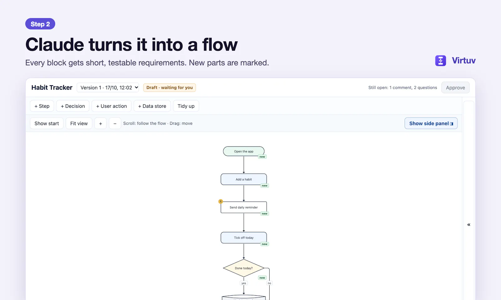 Approve flowchart before Claude builds screenshot 6