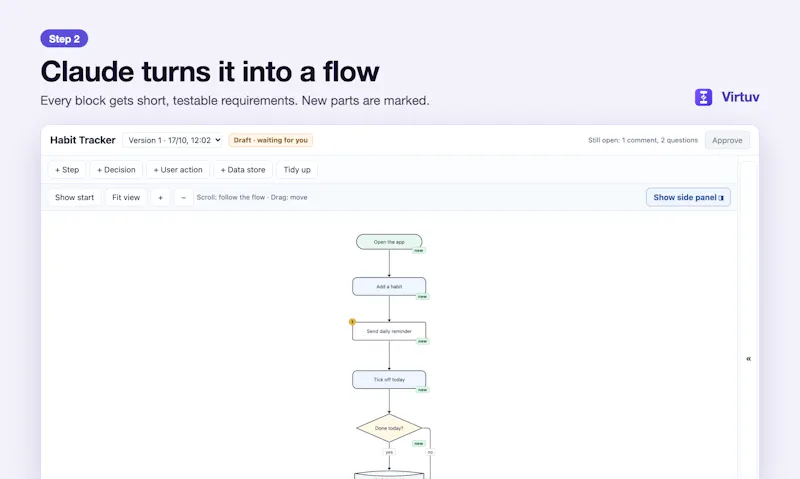 Approve flowchart before Claude builds screenshot 6