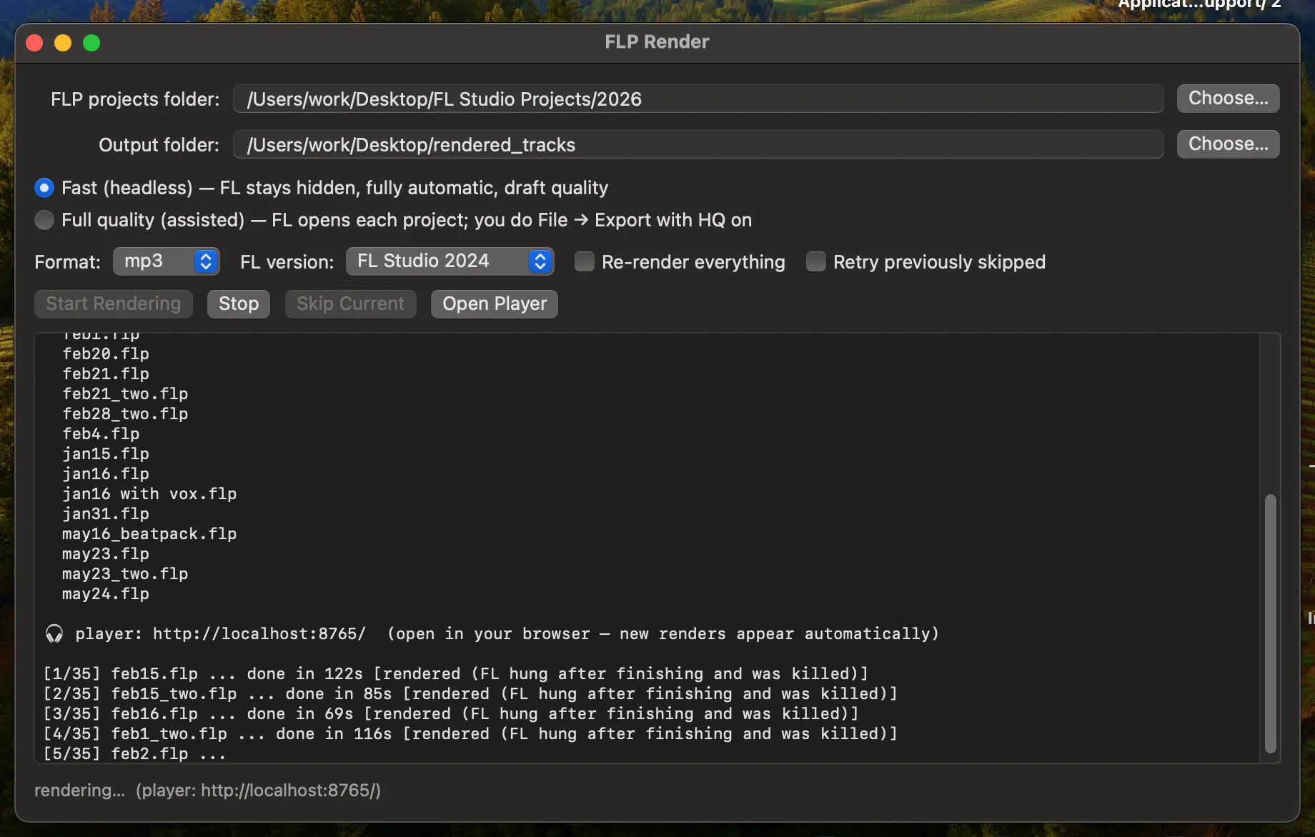 flprender — batch export FLPs to mp3s gallery image