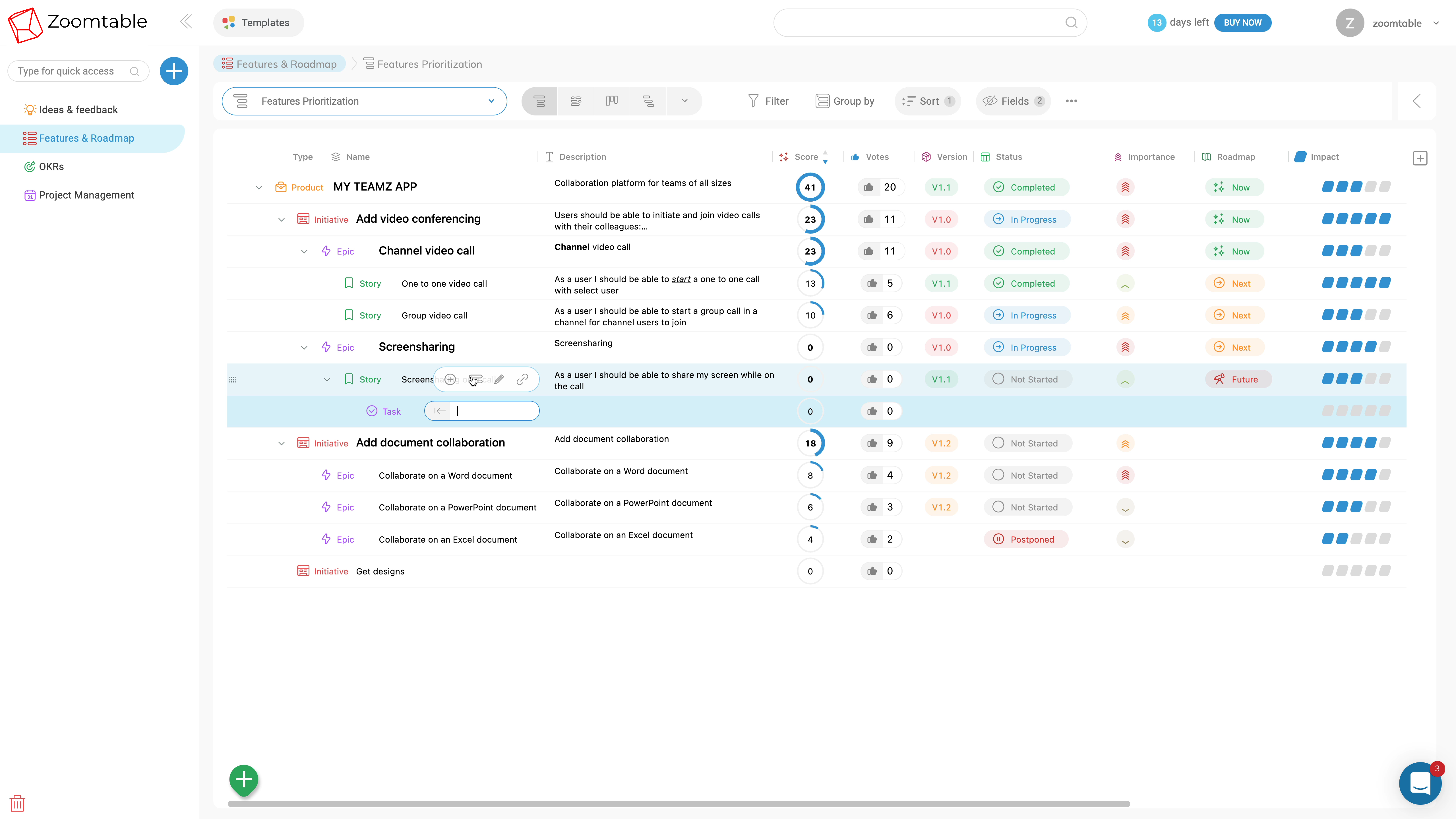 Just like Airtable, but with hierarchy