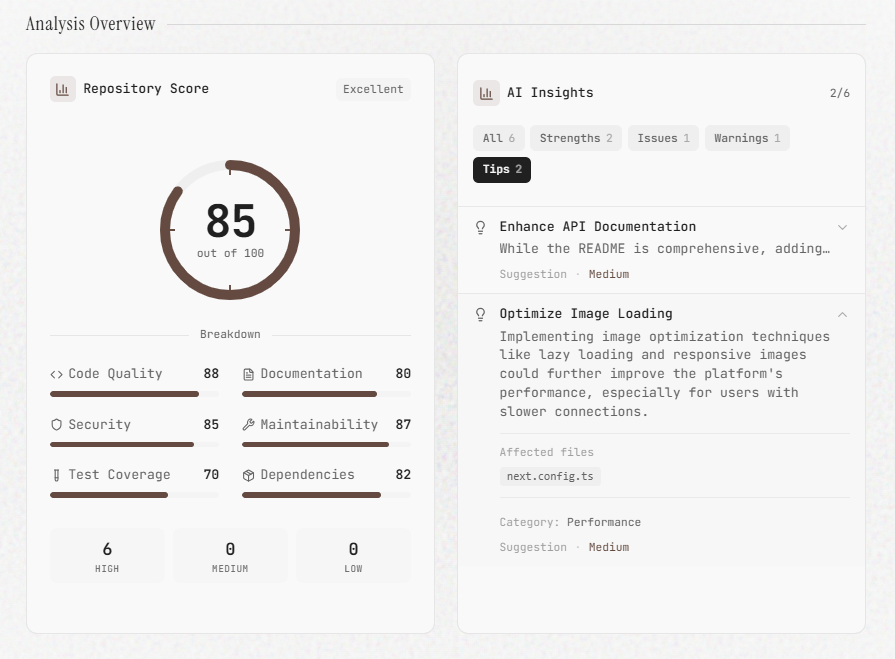 RepoGist - Screenshot 4 showing product features and functionality