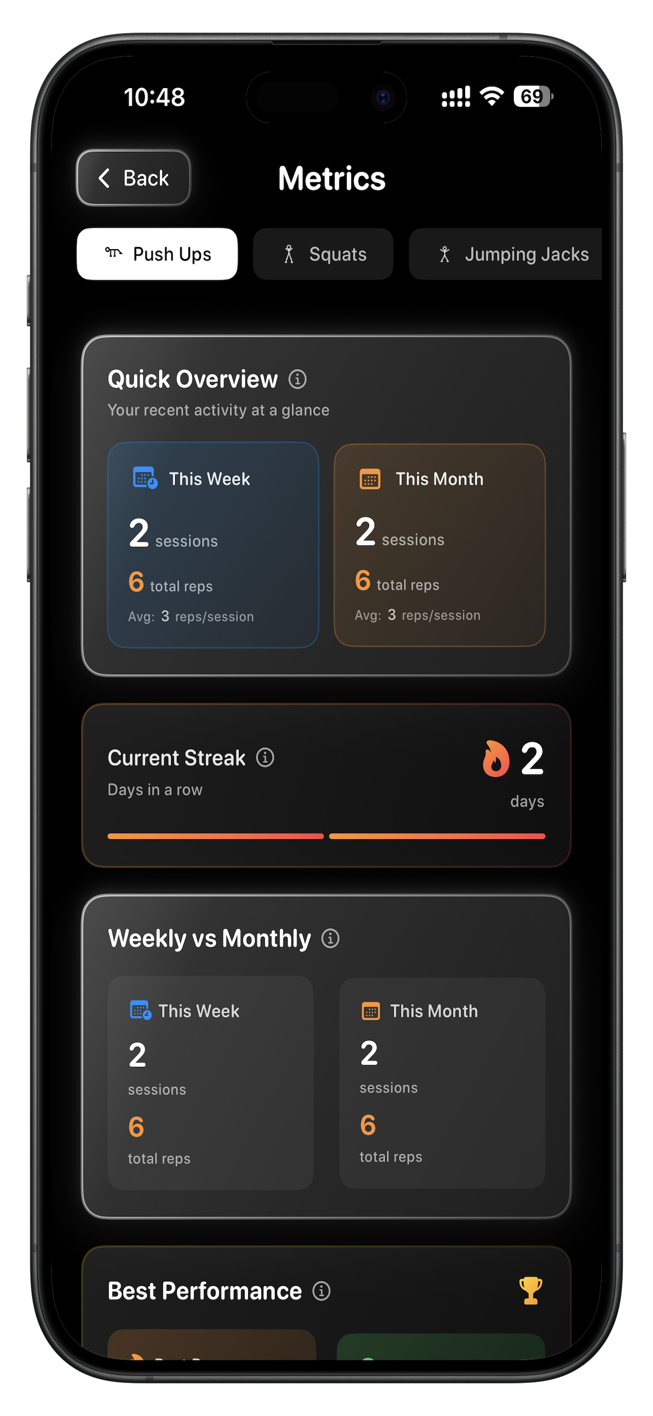 WorkoutSentinel - Screenshot 2 showing product features and functionality