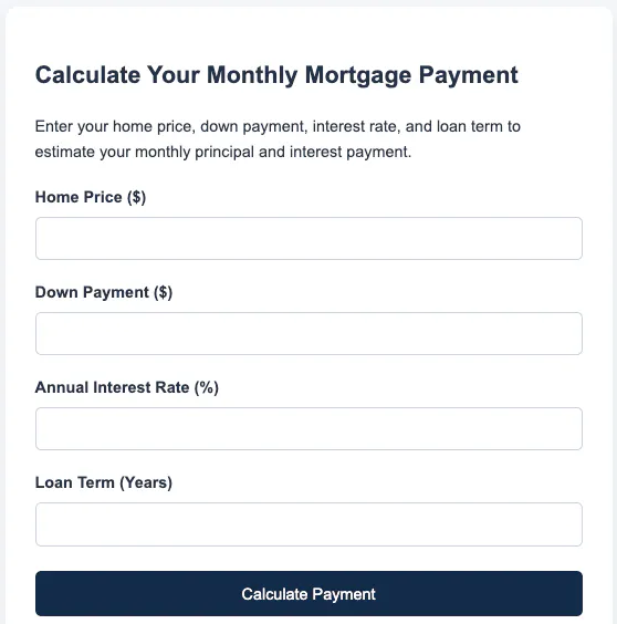 Pure Equity Mortgage Calculator gallery image