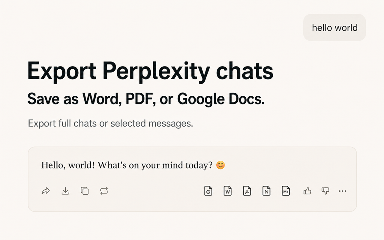 Chat Exporter for Perplexity gallery image