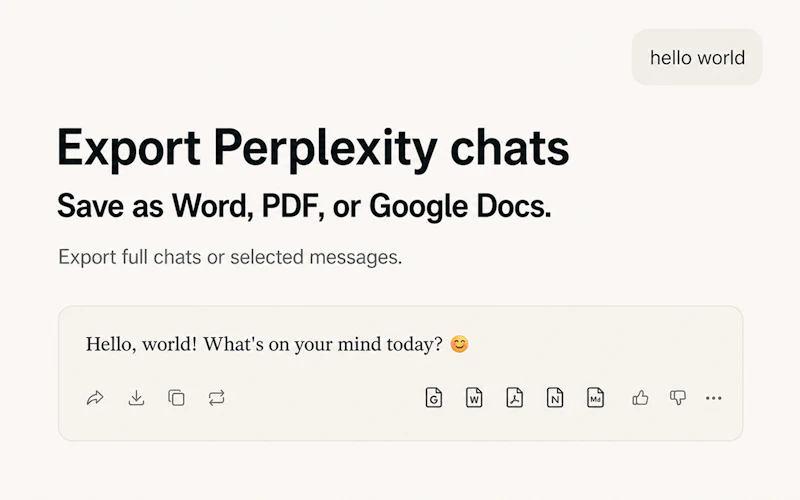 Chat Exporter for Perplexity screenshot 2