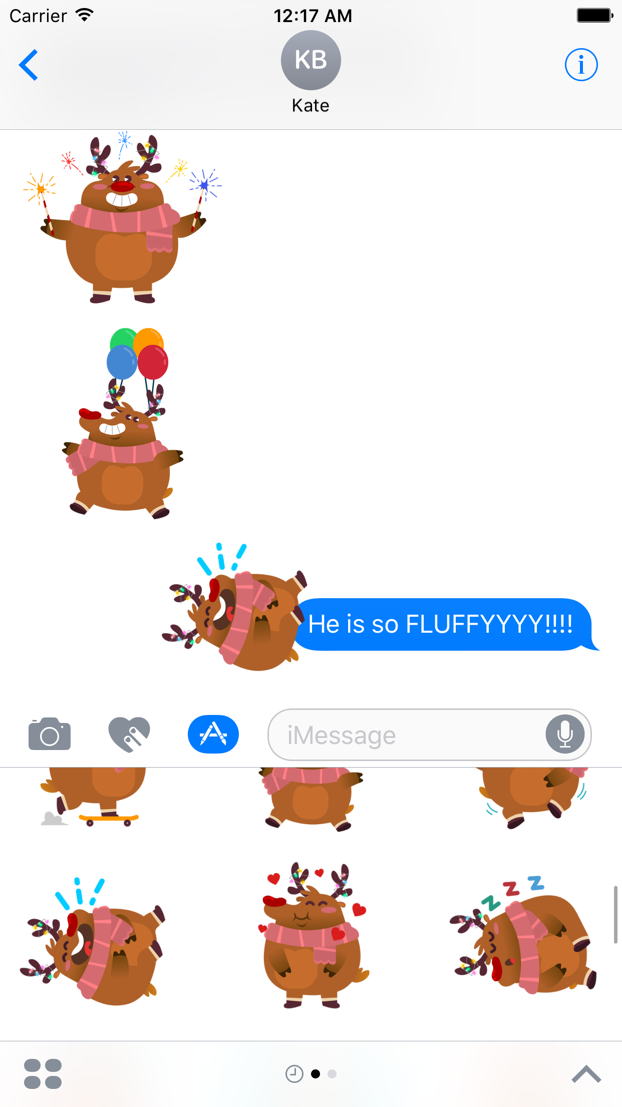 Rudolph the Fluffy Reindeer Stickers gallery image