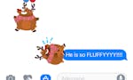 Rudolph the Fluffy Reindeer Stickers image