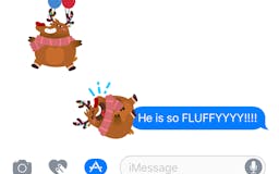 Rudolph the Fluffy Reindeer Stickers media 1