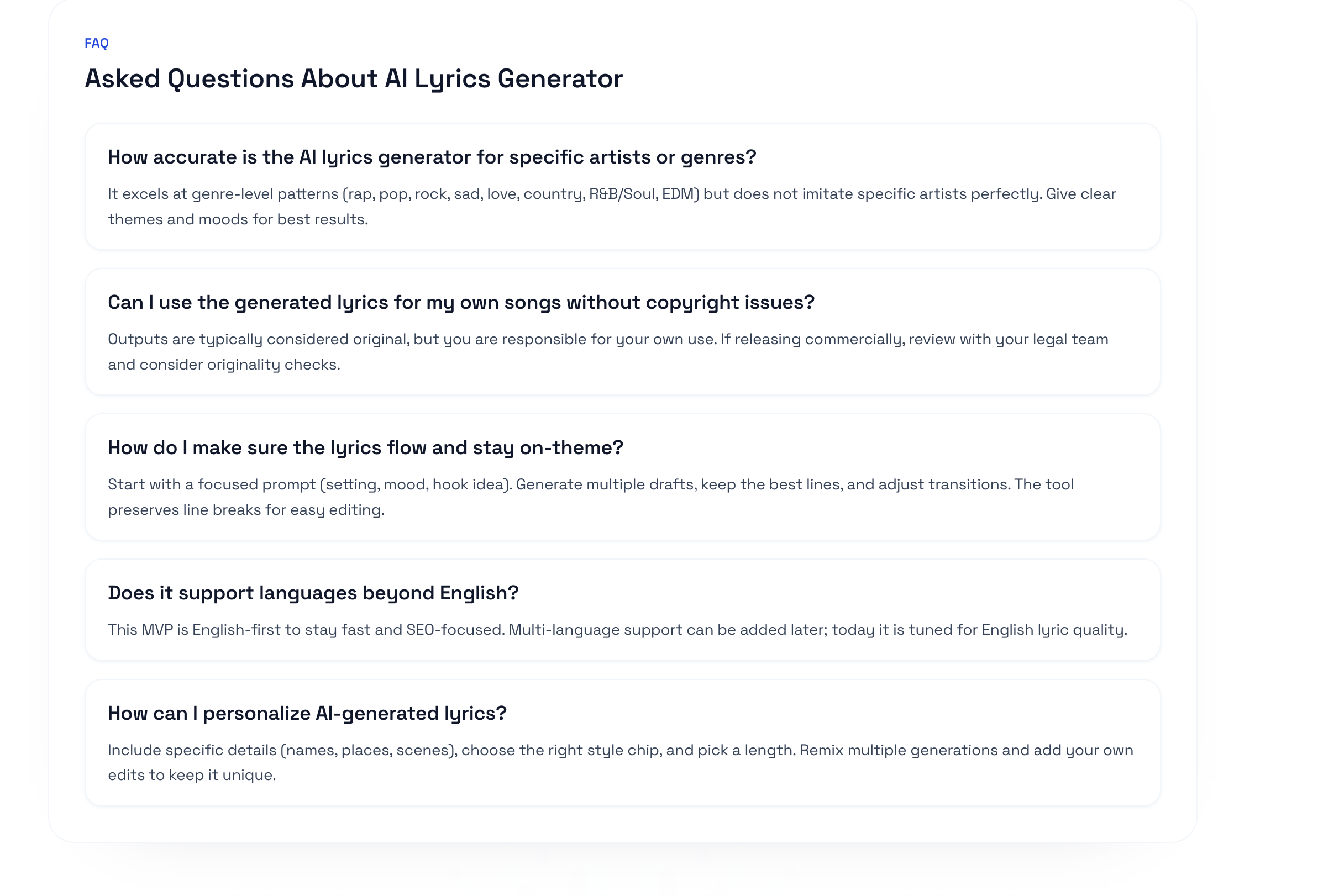 ai-lyrics-generator gallery image