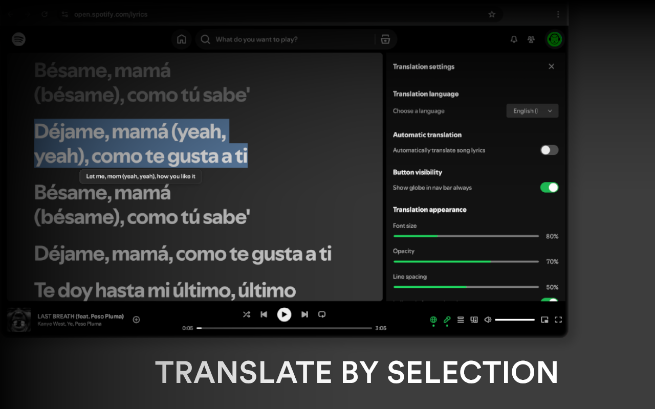 LyriCat – Spotify Lyrics Translator gallery image