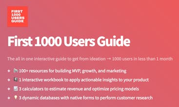 First 1000 Users Guide gallery image