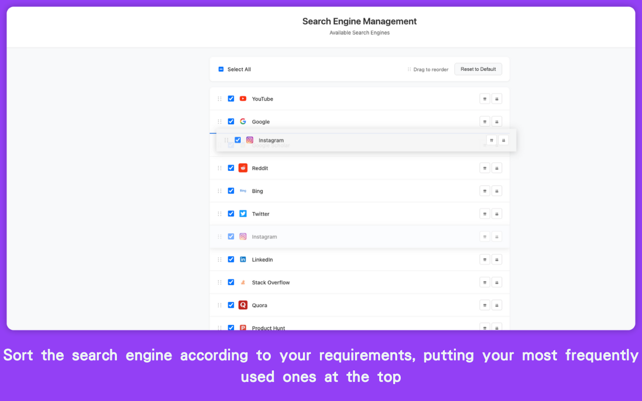EverySearch - 世界中の36の検索エンジンへのワンクリックアクセスメディア6