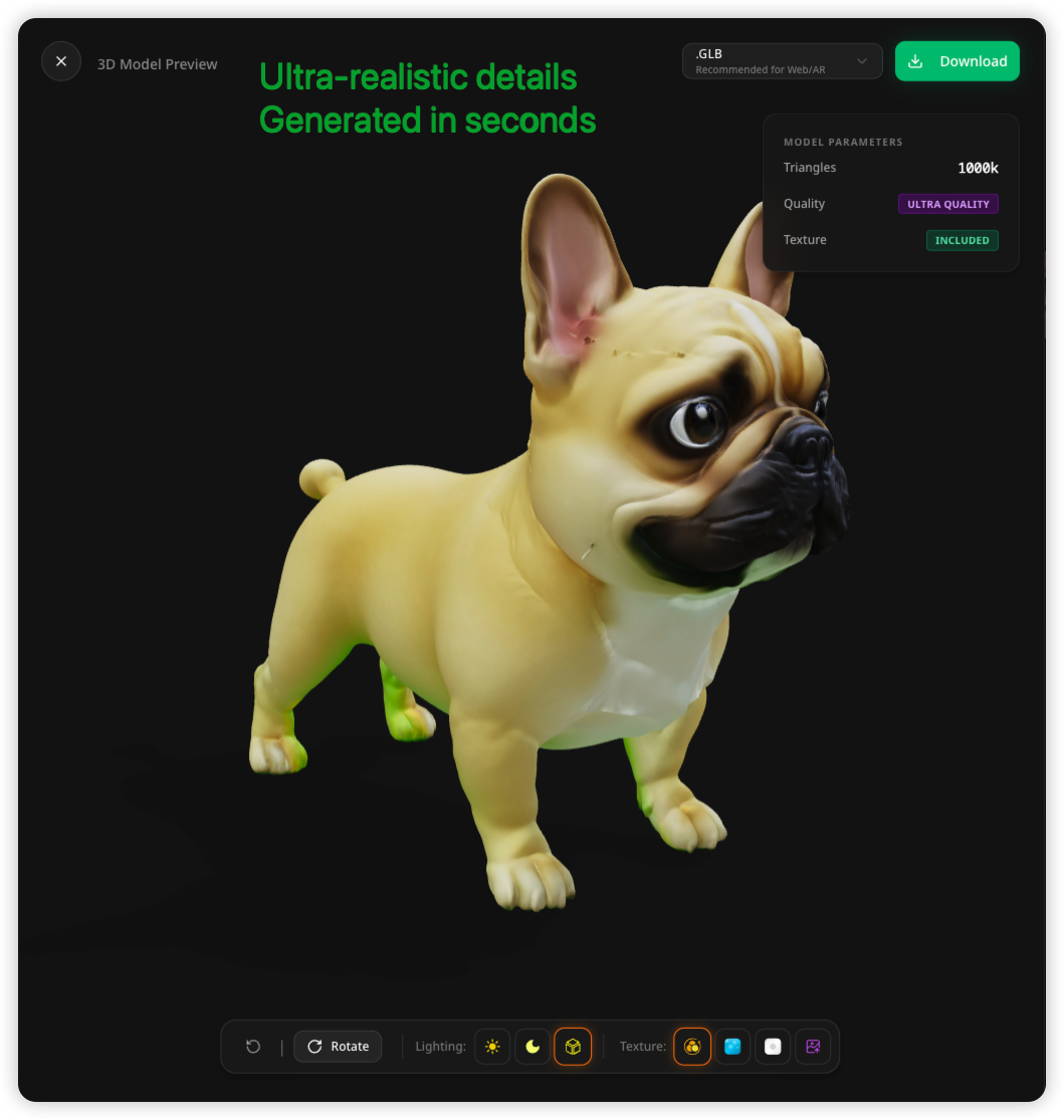 Mypet3D - Screenshot 3 showing product features and functionality