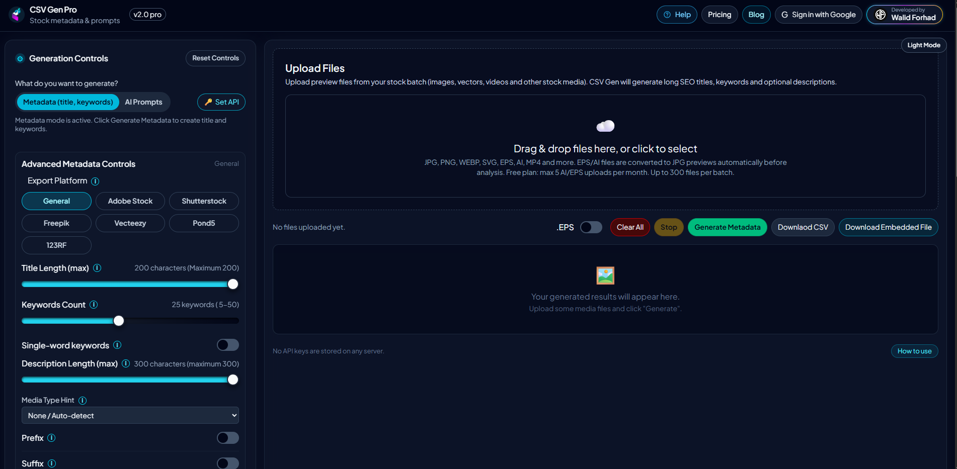 CSVGen Pro - Screenshot 2 showing product features and functionality