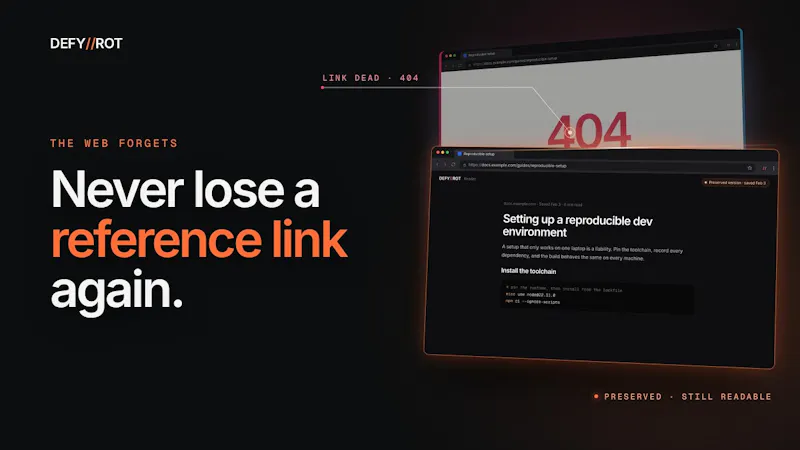 DefyRot — Never lose a reference link. screenshot 1 (video preview)