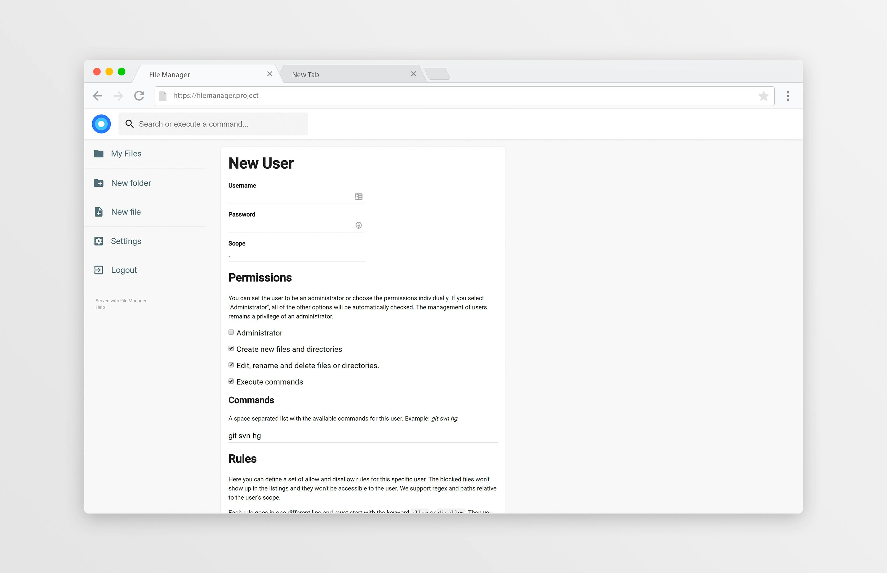 File Manager gallery image