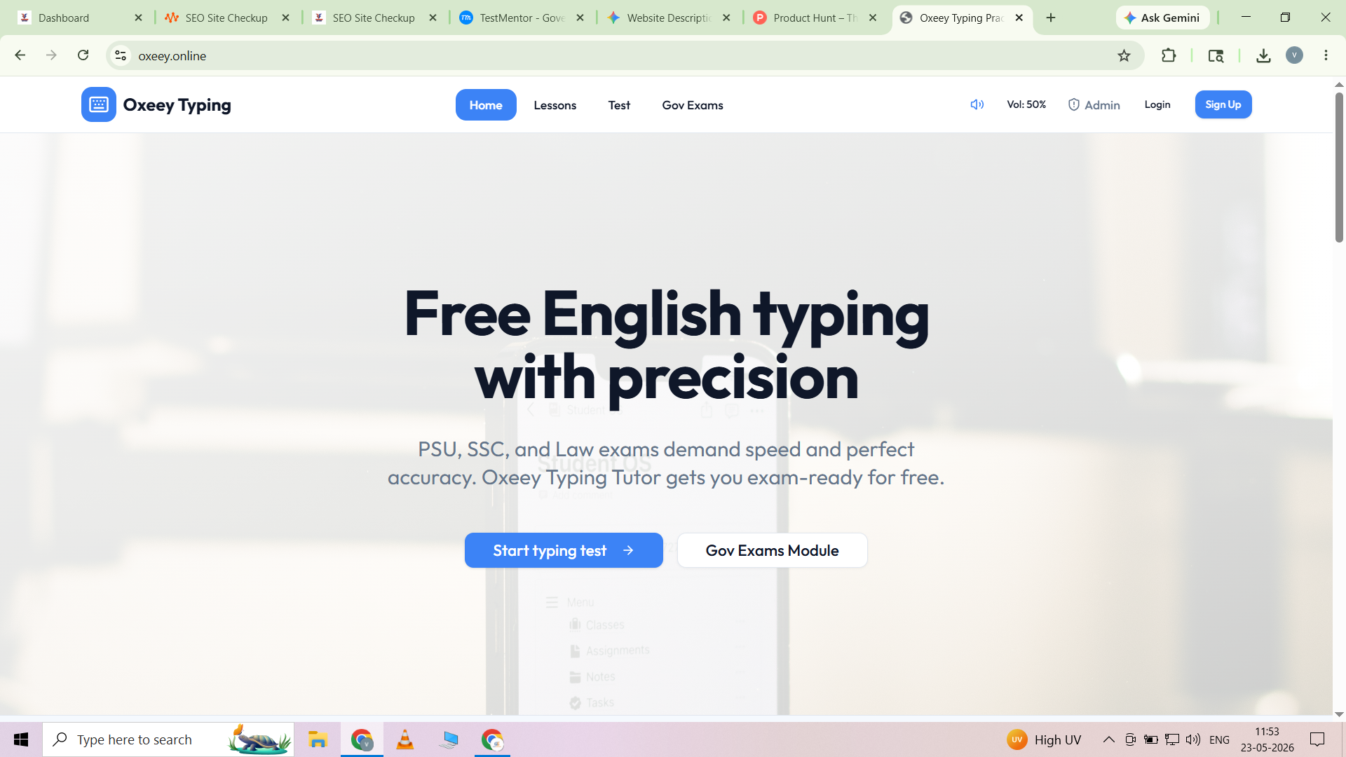 Oxeey Typing Practice