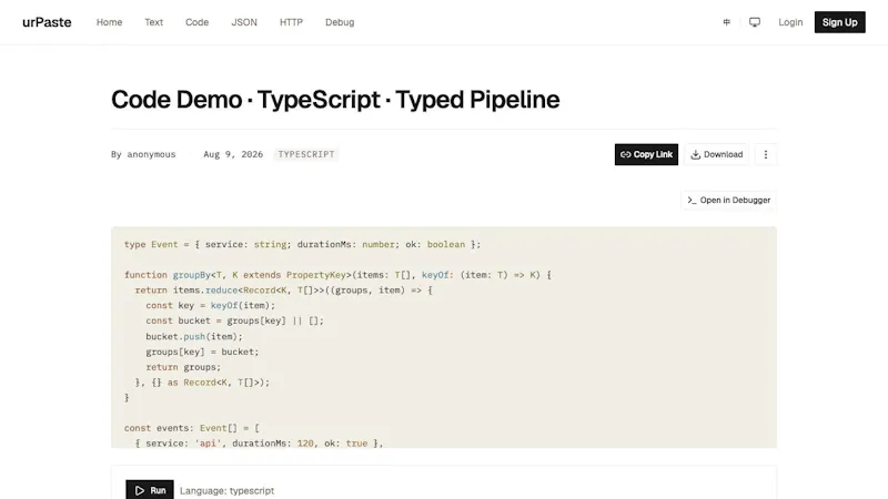 urPaste screenshot 3