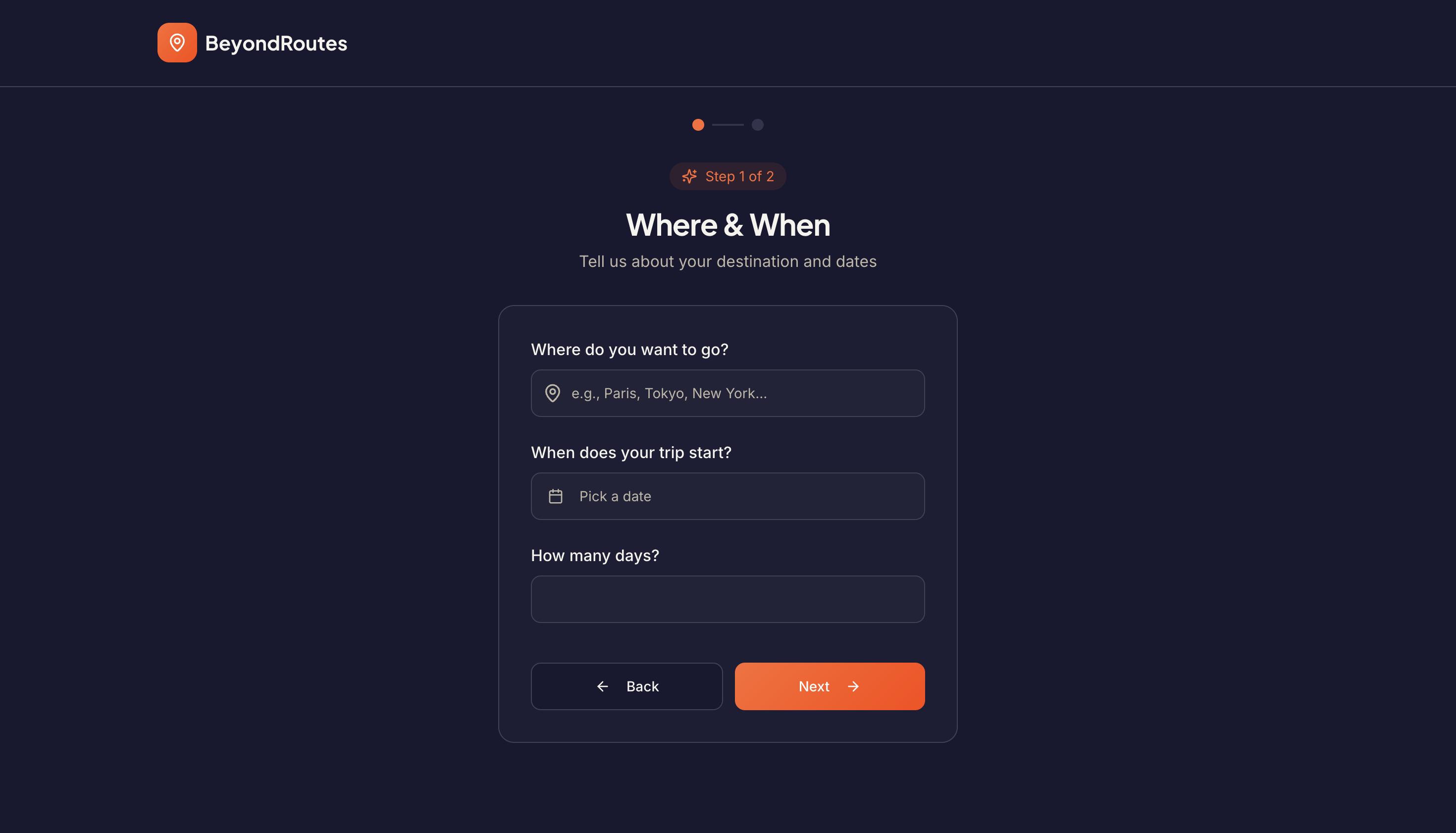 BeyondRoutes - Screenshot 2 showing product features and functionality