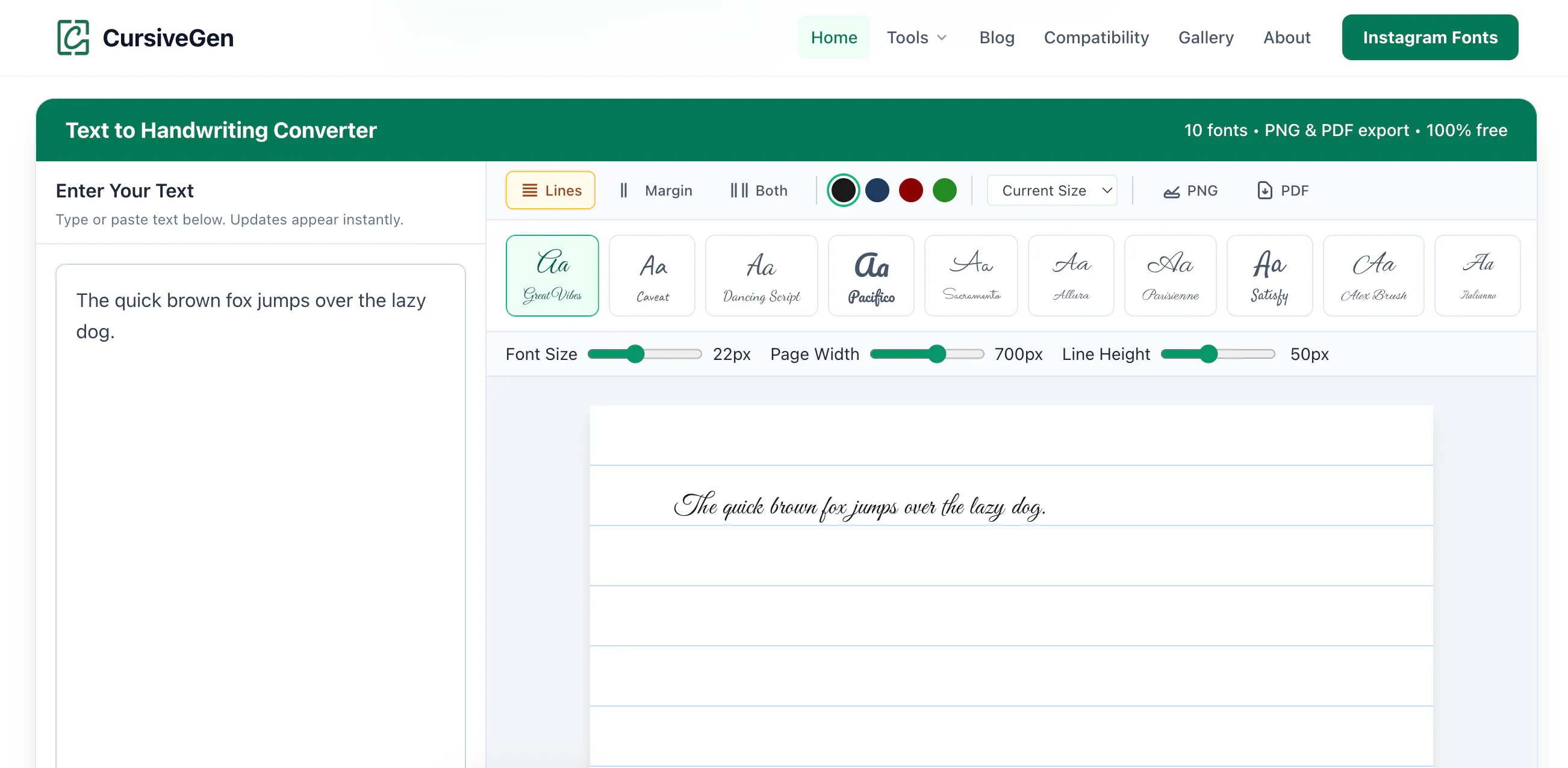 CursiveGen gallery image