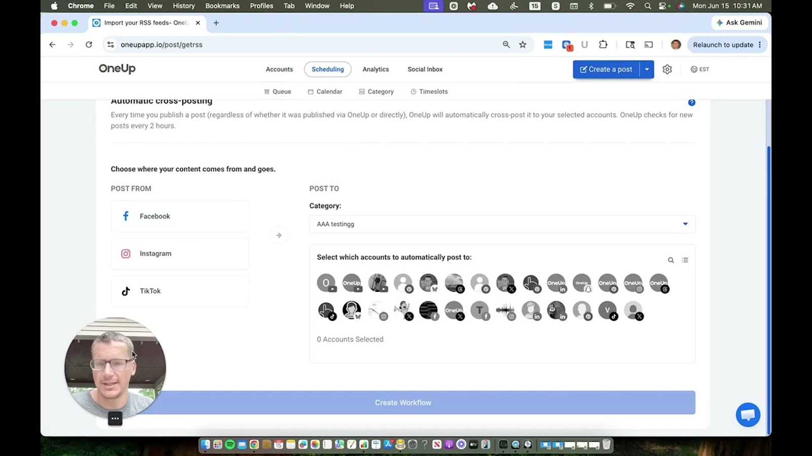 Auto-crossposting from OneUp screenshot 1 (video preview)