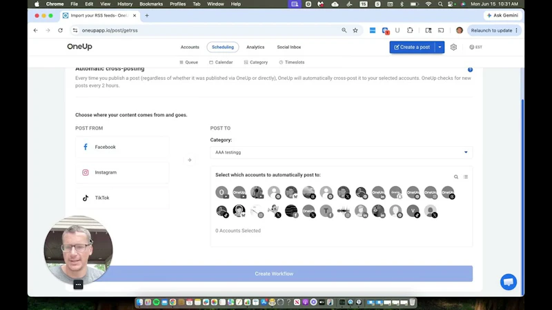 Auto-crossposting from OneUp screenshot 1 (video preview)