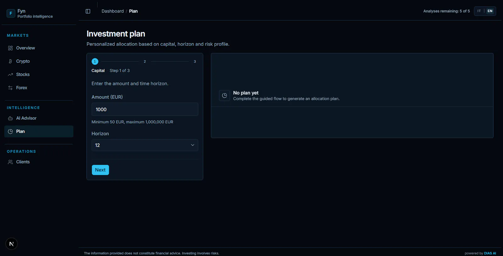 FYN AI investment  screenshot 3