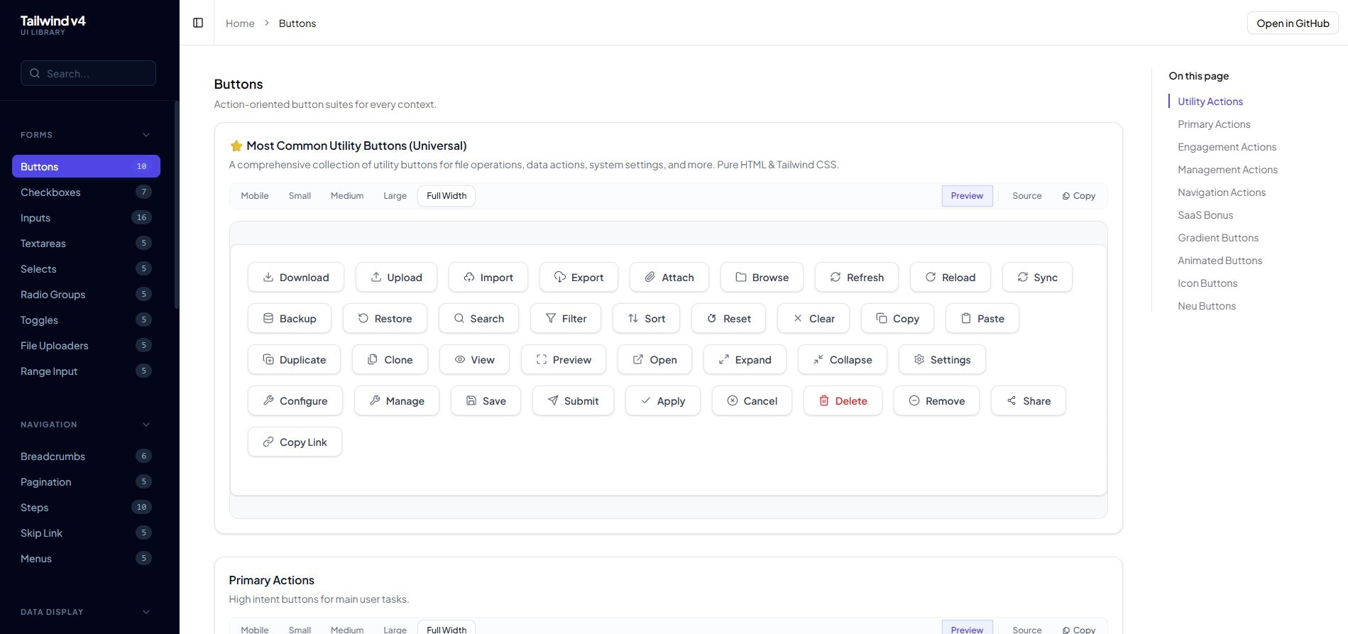Tailwind UI Components - Screenshot 3 showing product features and functionality