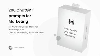 200 ChatGPT 4.0 prompts for Marketing gallery image