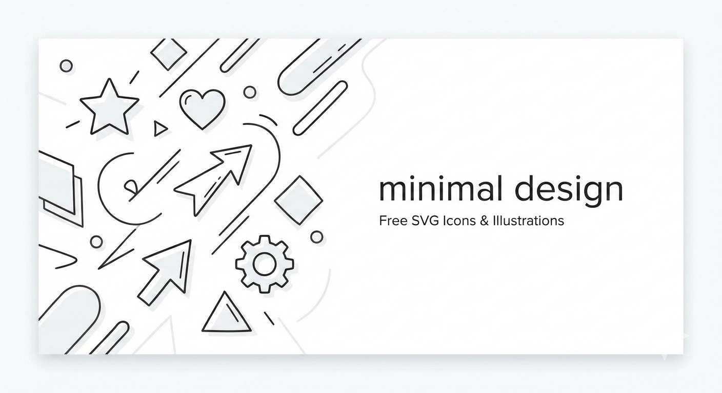 Minimalistic design illustrations gallery image