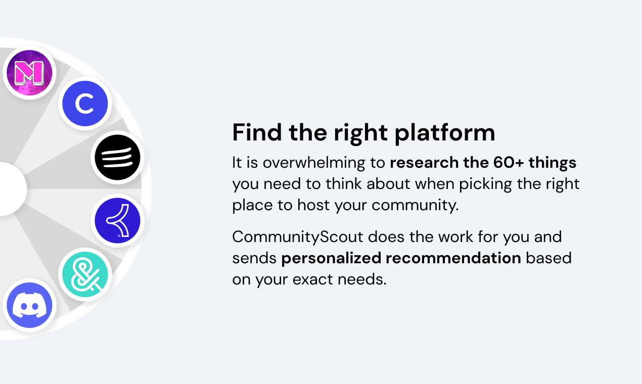 CommunityScout - 귀하의 요구에 따라 올바른 커뮤니티 플랫폼을 얻으십시오 미디어 2