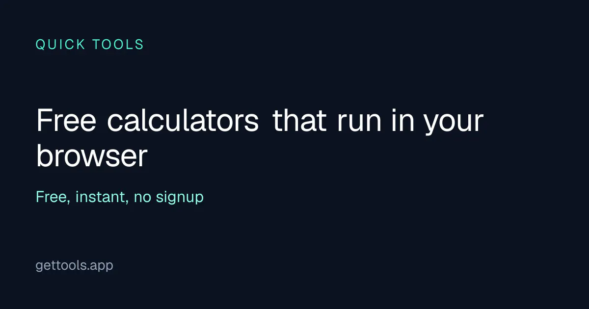 Quick Tools Calculators gallery image