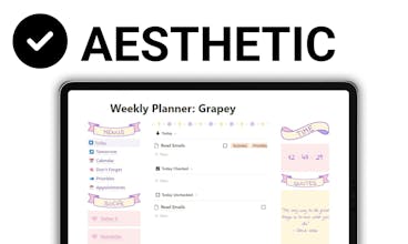 Aesthetic Notion Weekly Planners gallery image
