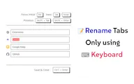 Rename Tabs with F2