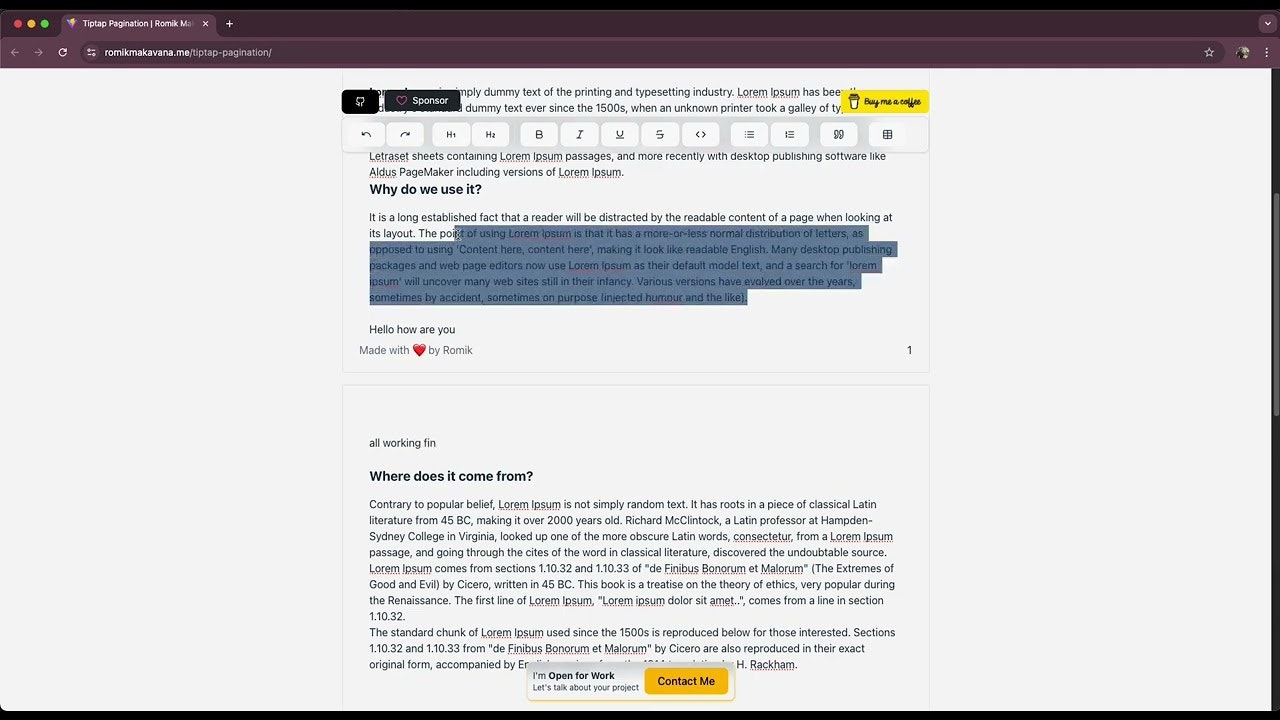 Tiptap Pagination gallery image