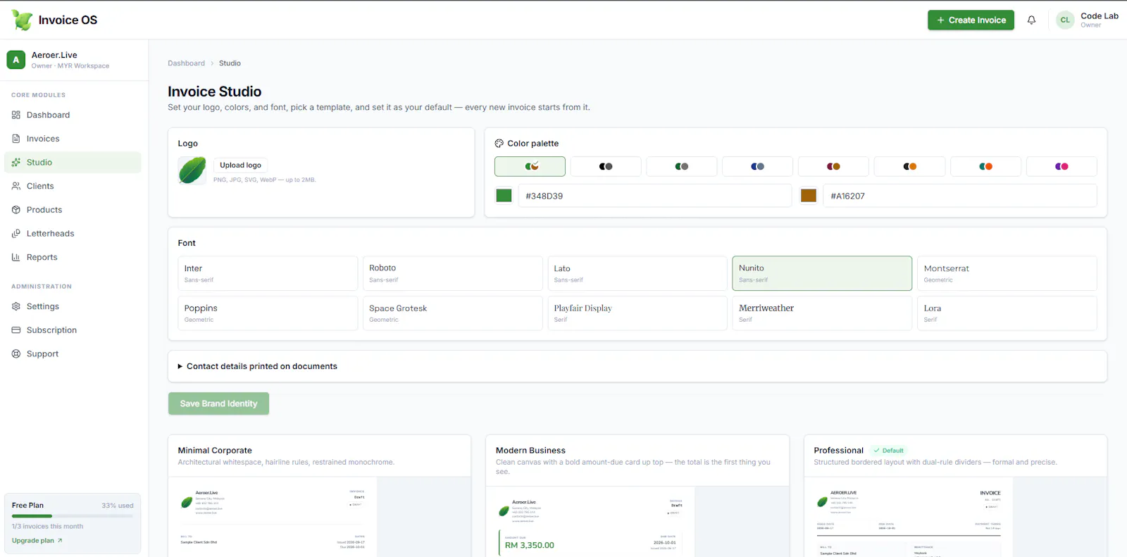 Invoice OS screenshot 5