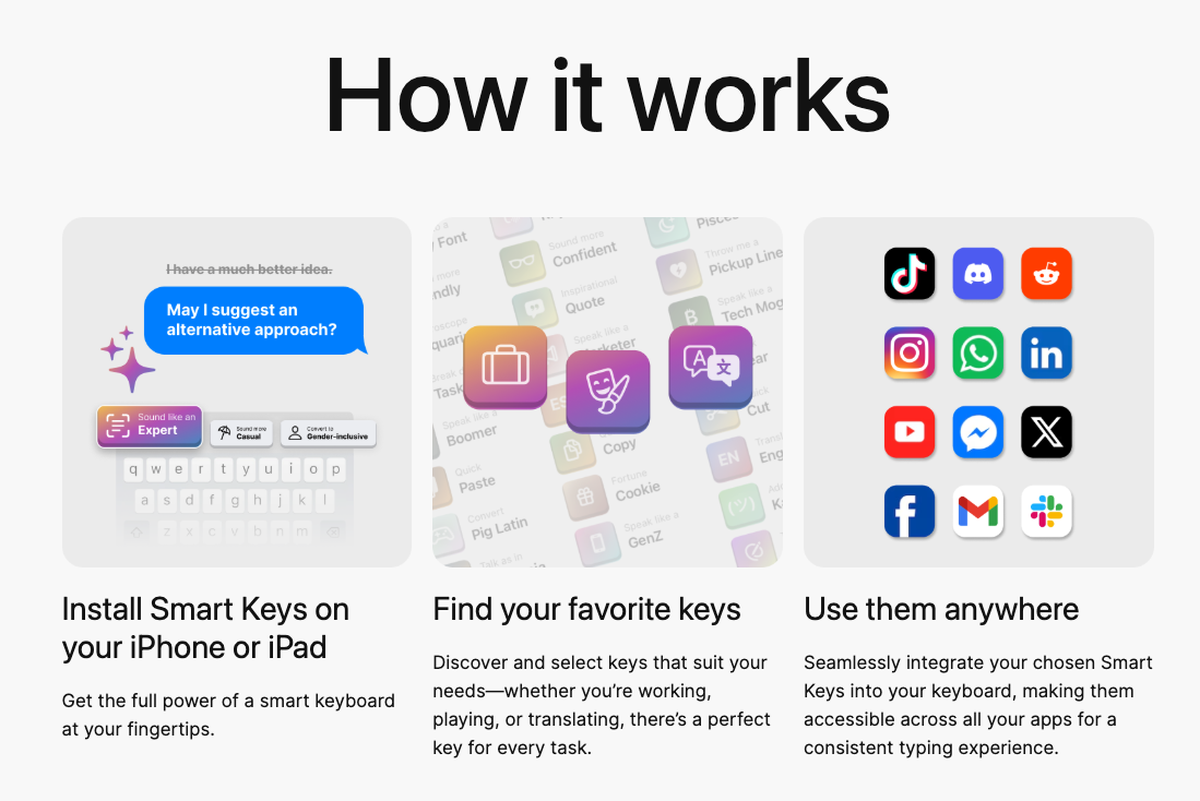 Llaves inteligentes para iOS - Chatear en varios idiomas con solo un toque media 7