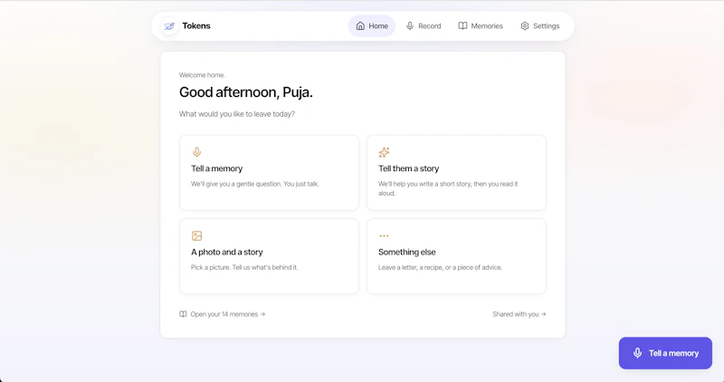 Tokens screenshot 2