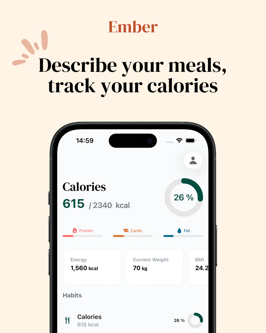 Ember - AI Calorie Counter screenshot 1