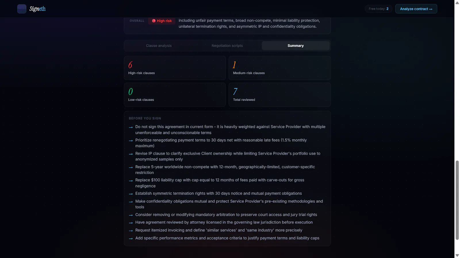 Signeth Read Every Contract Risk Nothing screenshot 4