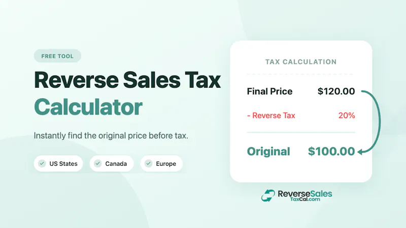 Reverse Sales Tax Calculator screenshot 1